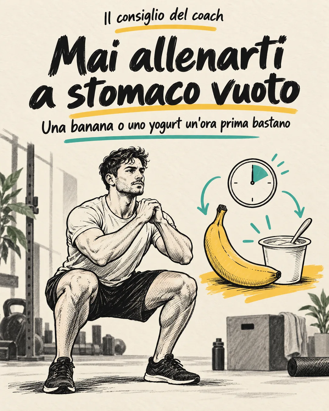 mai allenarsi a stomaco vuoto