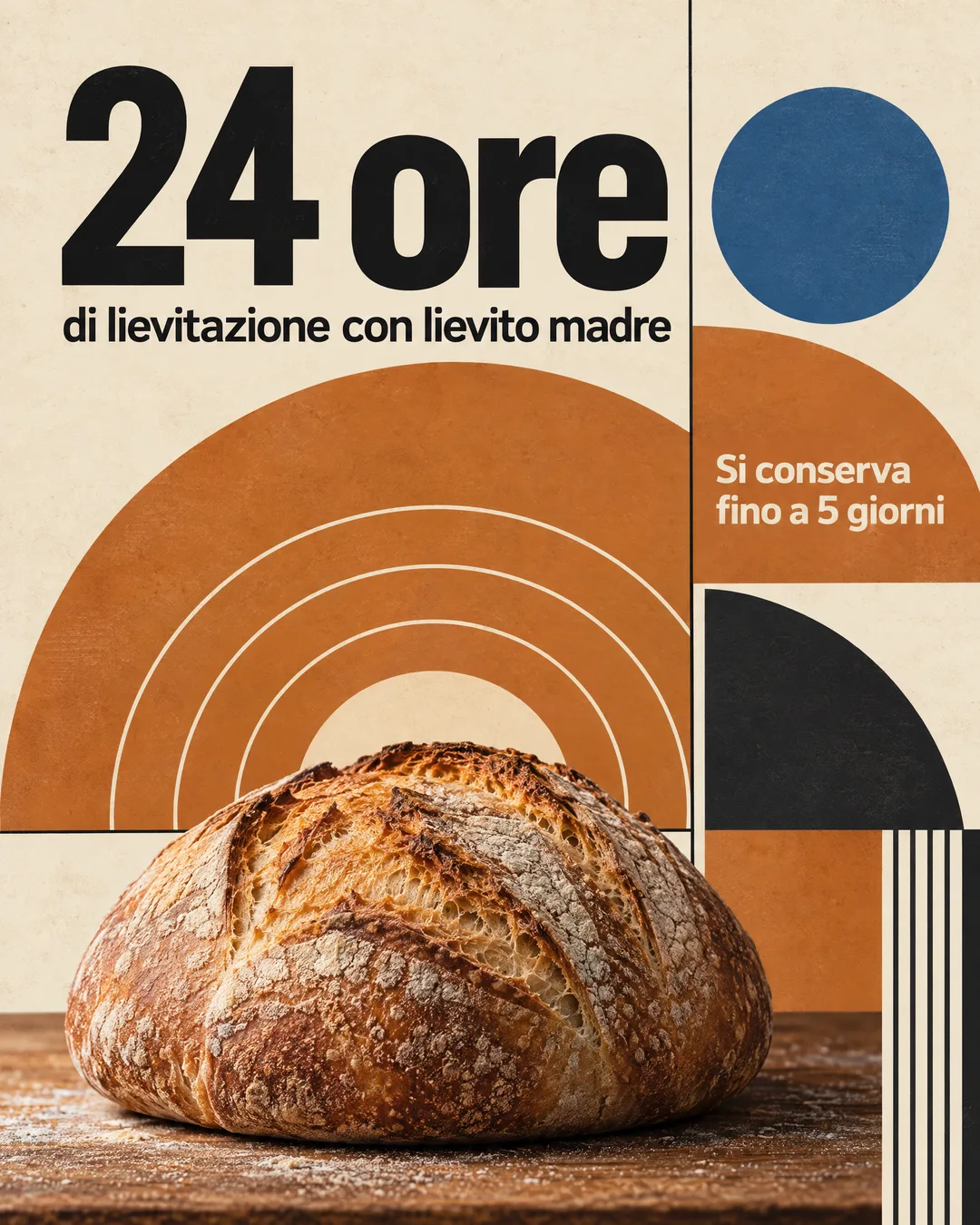 24 ore di lievitazione con lievito madre