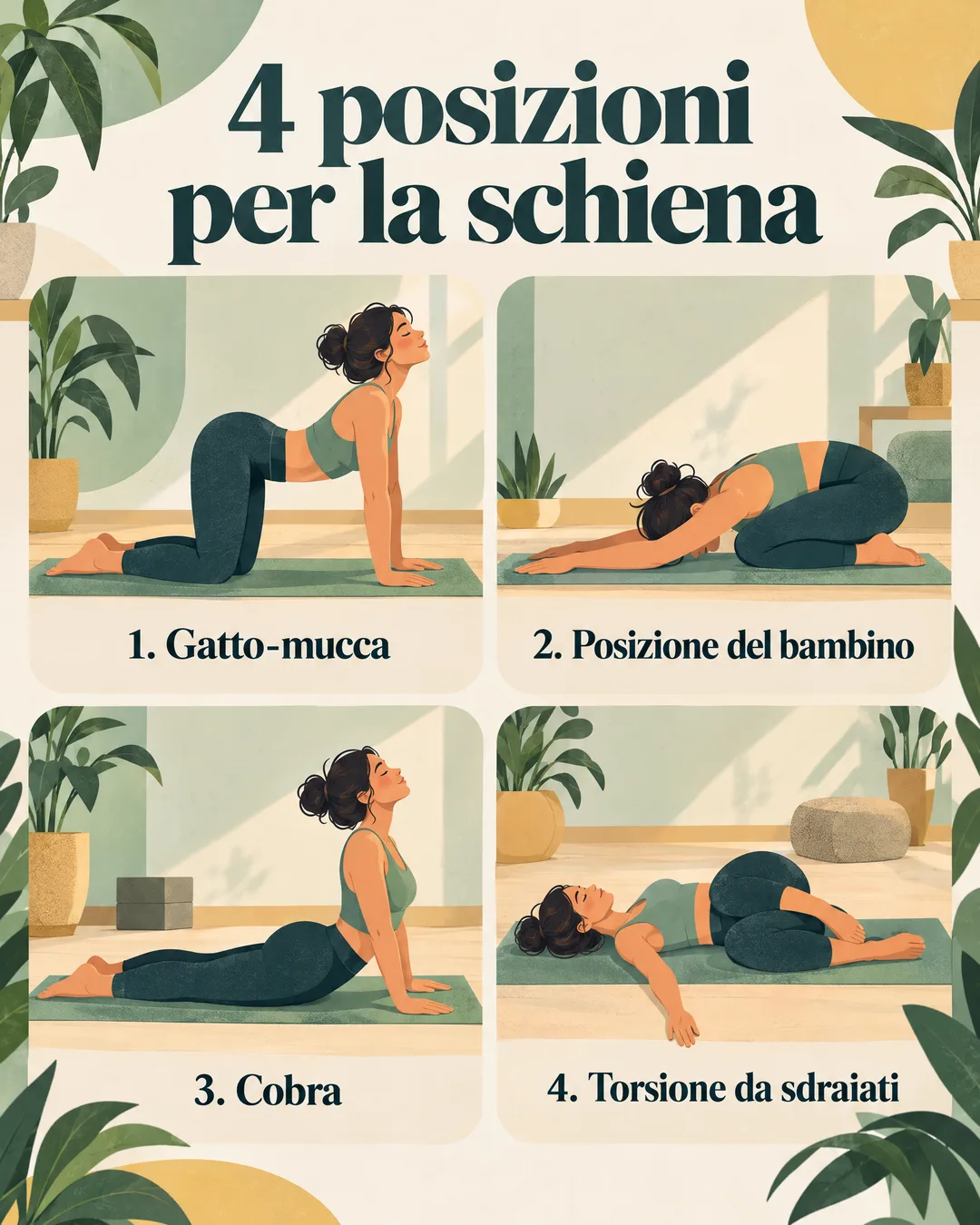 4 posizioni per la schiena