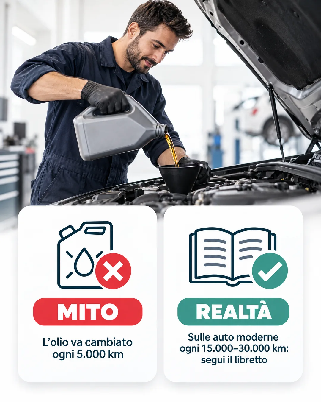 mito e realtà sul cambio dell'olio