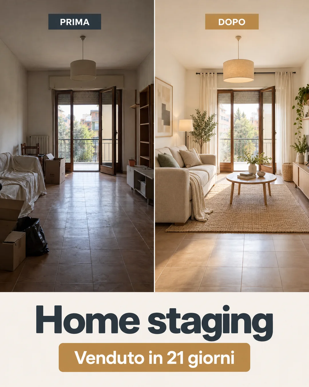 home staging, venduto in 21 giorni