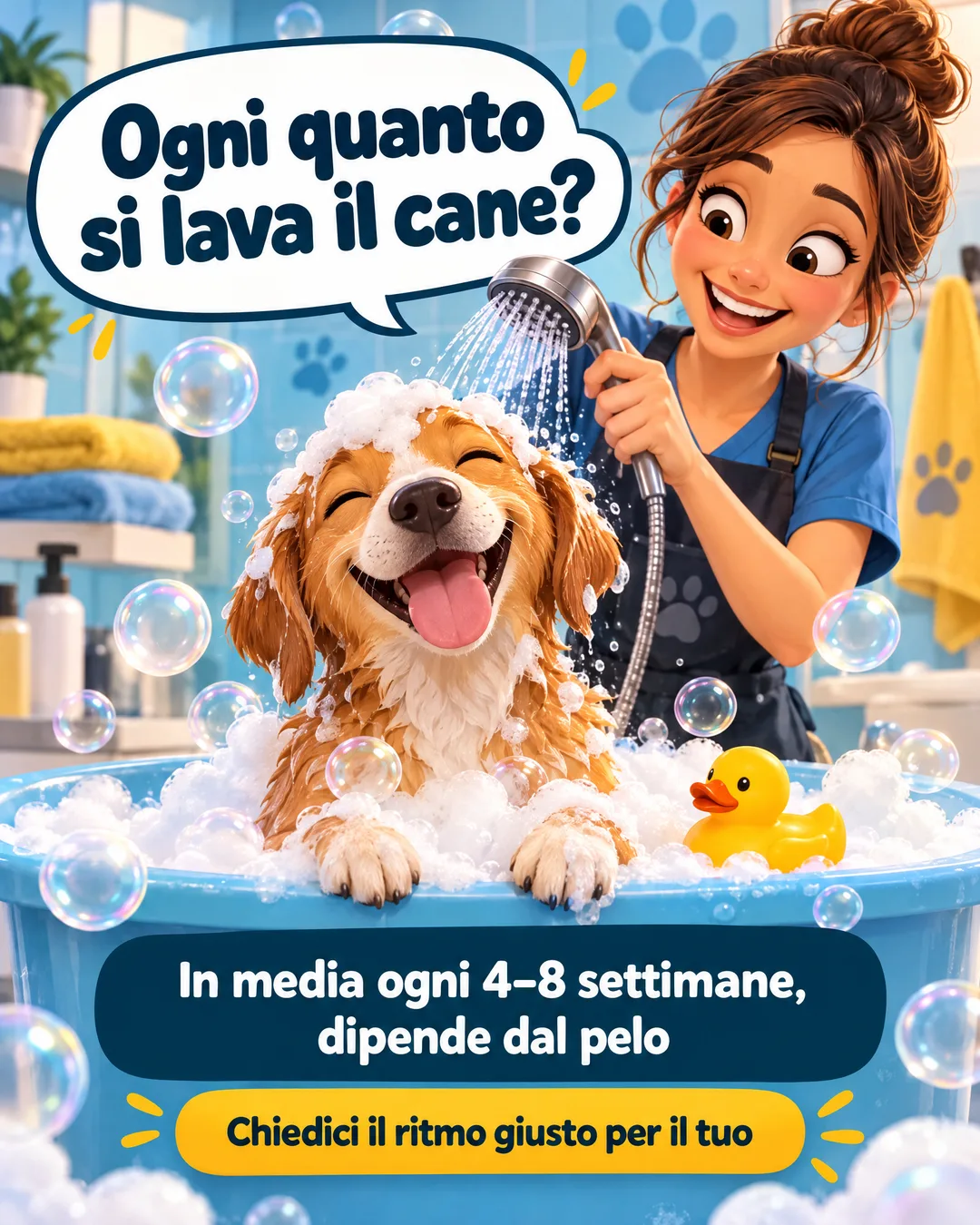 ogni quanto si lava il cane?