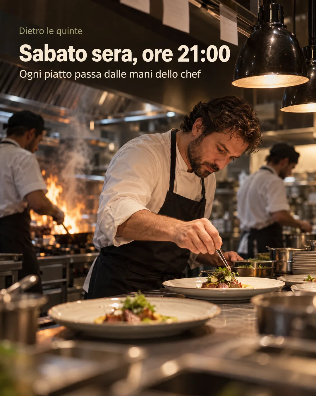 dietro le quinte del sabato sera in cucina